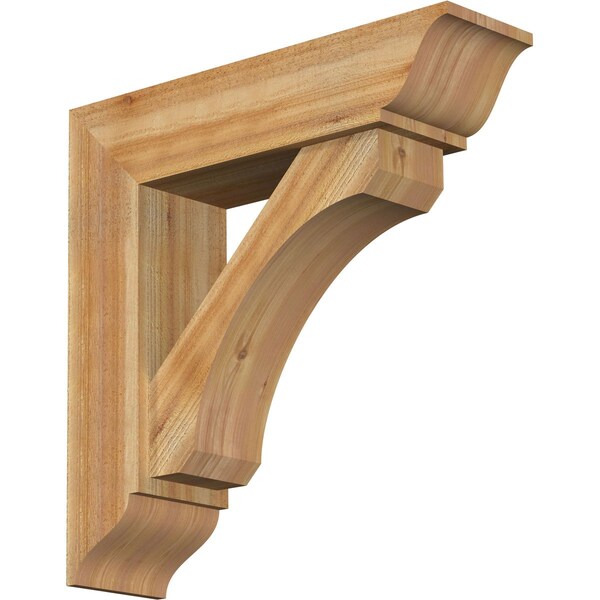 Ekena Millwork Legacy Traditional Rough Sawn Bracket w/ Offset Brace, Western Red Cedar, 8"W x 30"D x 30"H BKT0806X30X30LEC01RWR - main